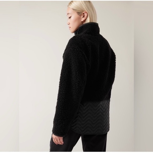 Athleta Cozy Sherpa Snap Sweatshirt - Picture 2 of 8